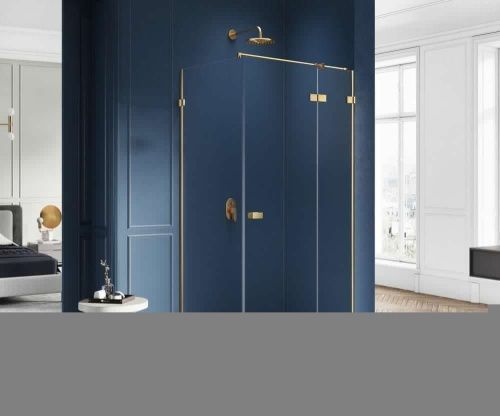 Душевой уголок New Trendy AVEXA Gold EXK-1763 120х100 стекло прозрачное профиль золото без поддона - фото 2