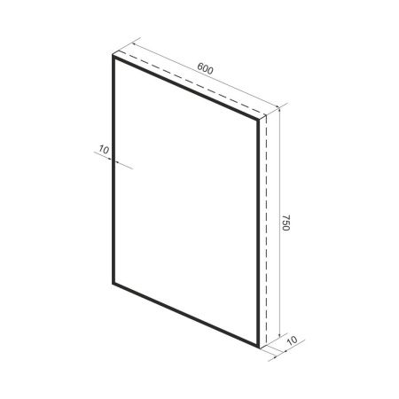 Зеркало Wellsee 7 Rays' Spectrum 172200620 60х80 подвесное