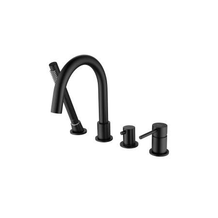 Смеситель Aquatek ЕВРОПА AQ1348MB на борт ванны черный матовый без термостата