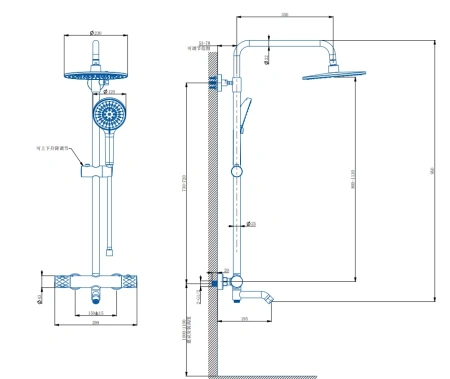 Душевая стойка Arrow AG3317SHU1CP настенная цвет хром с термостатом