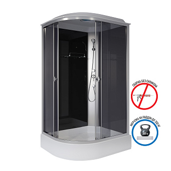 Душевая кабина Niagara Eco E120/80/26R/TN 120х80 асимметричная с крышей ориентация правая Душевая кабина Niagara Eco E120/80/26R/TN 120х80 асимметричная с крышей ориентация правая