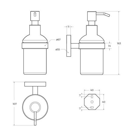 Дозатор Cezares RELAX RELAX-SOIS-V-01