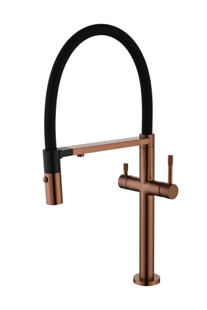Смеситель для кухни Boheme Uno 115-BRB на мойку/столешницу бронза брашированная