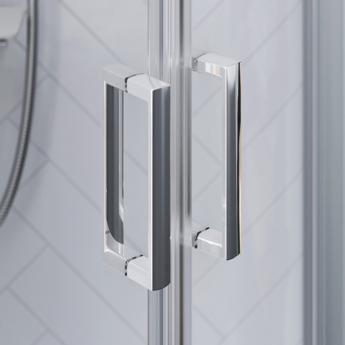 Душевой уголок Damixa Skyline DX35WG-301-090MT 90х90 стекло прозрачное профиль хром матовый без поддона - фото 4
