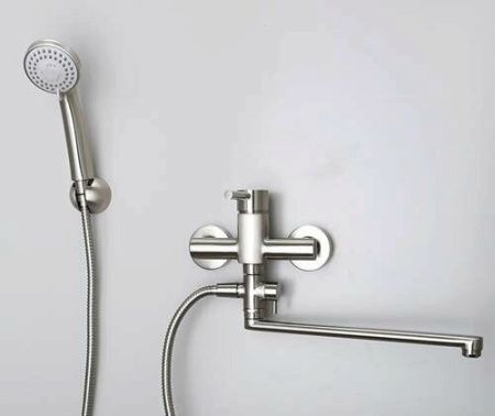 Смеситель для ванны Wasserkraft Wern 4200 4202L настенный никель