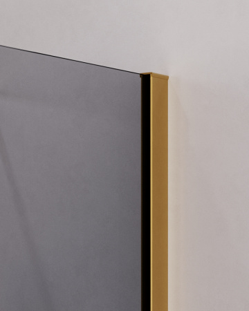 Душевой уголок Cezares SLIDER SLIDER-AH-1-90-70/80-GRIGIO-BORO 70х90 стекло тонированное профиль золото брашированное без поддона