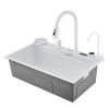 Кухонная мойка Savol S-SC002W 75х45 цвет белый поверхность матовая