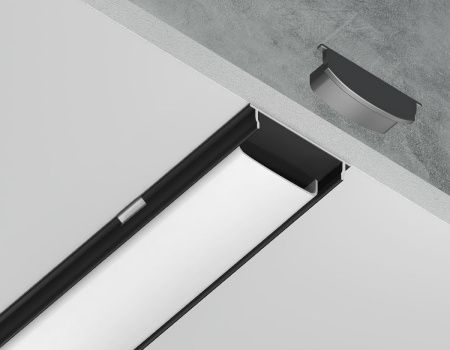 Алюминиевый накладной профиль Ambrella Light Alum Profile (Алум Профиле) GP1600BK