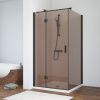 Душевой уголок Vegas-Glass AFP-Fis TUR+NOVO AFP-Fis NOVO 80*90 02М 05 L 80х90 стекло тонированное профиль черный матовый без поддона