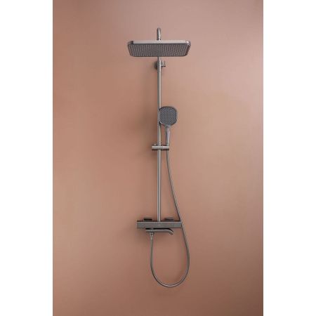 Душевая стойка Raglo R22 R22.26.09 настенная цвет серый с термостатом