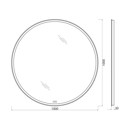 Зеркало BelBagno SPC-RNG-1000-LED-TCH-WARM 100х100 - фото 5