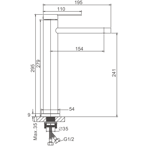 Смеситель Belz B11813-7 на раковину черный - фото 2