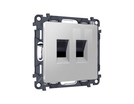 Комплект механизма компьютерной двойной розетки RJ-45 Ambrella Volt MA MA412110