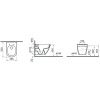 Чаша унитаза подвесная Vitra S50 7740B003-0850 цвет белый без сиденья безободковая каскадный смыв