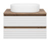Тумба под раковину Brevita Dakota DAK-09070-19/01-2Я 70х50 подвесная цвет белый/коричневый