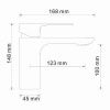 Смеситель Wasserkraft Dinkel 5800 5803 на раковину хром