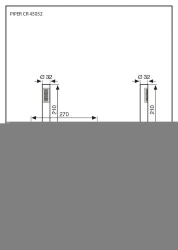 Смеситель Emmevi Piper 45052/CR встраиваемый в стену хром - фото 2