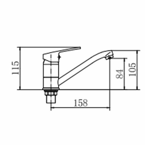 Смеситель для кухни Fashun A4516-2 на мойку хром - фото 3