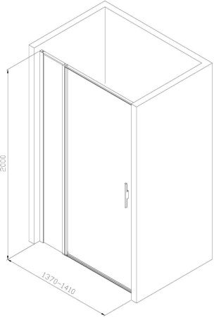 Душевая дверь Allen Brau Priority 3.31036.BBA 140х200 стекло прозрачное профиль черный