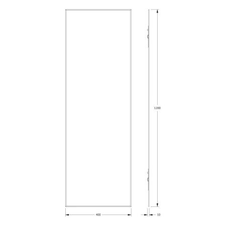 Зеркало Evoform Standard BY 0238 40х120 подвесное