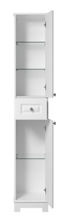 Шкаф-пенал Misty Ларго Лар-05035-0101П 40х200 напольный цвет белый