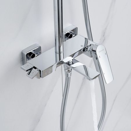 Душевая стойка Shevanik S4226 настенная цвет хром
