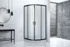 Душевой уголок Royal Bath HKD RB100HKD-C-BL 100х100 стекло матовое профиль черный без поддона