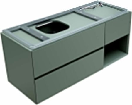 Тумба под раковину Allen Brau Infinity 1.21005.CGM 120х50 подвесная цвет зеленый