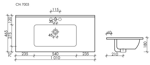 Раковина Ceramica Nova ELEMENT 101 см CN7003MB накладная цвет черный матовый - фото 5