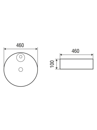 Раковина из сантехнического фаянса WeltWasser WW SK 10000004568 50 см накладная цвет белый 1 отверстие под смеситель