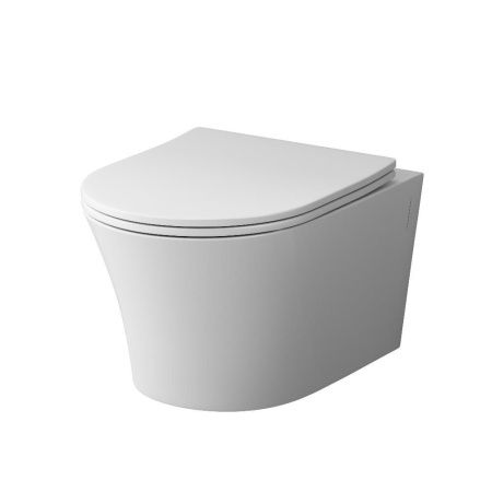 Унитаз подвесной Damixa Skyline DX35C1700SC белый с сиденьем микролифт безободковый каскадный смыв
