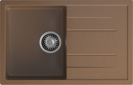 Кухонная мойка Granfest Quadro Q-780L терракот 77х50 цвет коричневый поверхность матовая