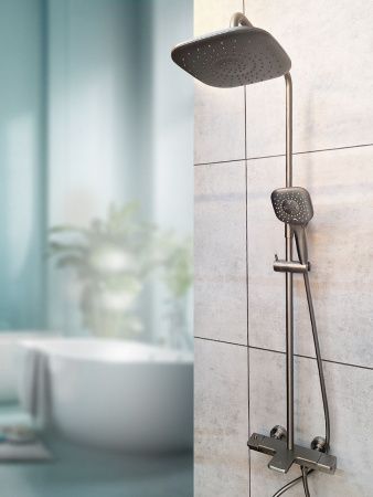 Душевая стойка AltroBagno Lamberto AltroBagnoLamberto030426GM настенная цвет оружейная сталь