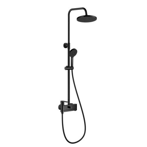 Душевая стойка Haiba HB24590-7 настенная цвет черный - фото 2