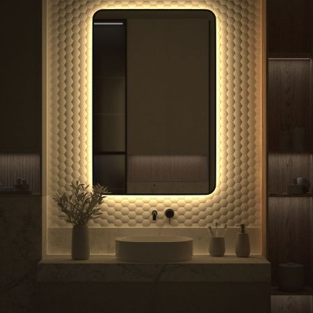 Зеркало с подсветкой Defesto AURA DF 2980R 80х120 подвесное