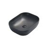 Раковина из сантехнического фарфора Vincea VBS-101MA 50х40 накладная цвет черный без отверстий под смеситель