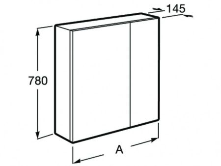 Зеркало-шкаф Roca Ronda ZRU9302968 60х80 подвесной цвет белый/серый