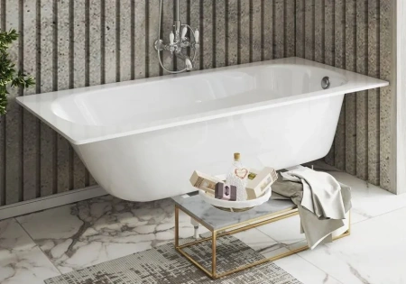 Ванна из литьевго мрамора Taliente Orta Stretto OR18080Stretto 180х80 пристенная прямоугольная без ножек и каркаса