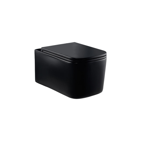 Унитаз подвесной Vincea Ultra VT1-32MB черный матовый с сиденьем микролифт безободковый душевой смыв