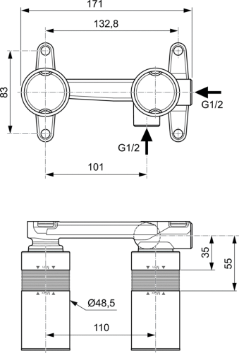 Внутренняя часть смесителя Ideal Standard Built-In A1313NU - фото 2