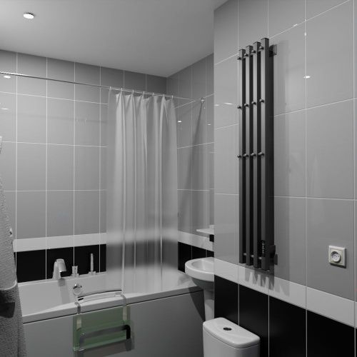 Полотенцесушитель Altasan АргоЛюксПроф АргоЛюксПроф12021Г подвесной 21х120 электрический графит - фото 2