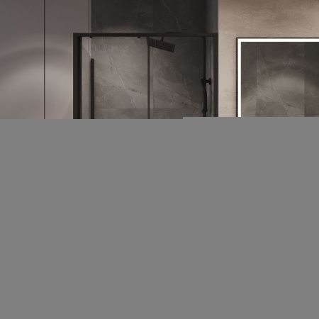 Душевой уголок Niagara Nova NG-84-11AB-A100B-34 110х100 стекло прозрачное профиль черный без поддона