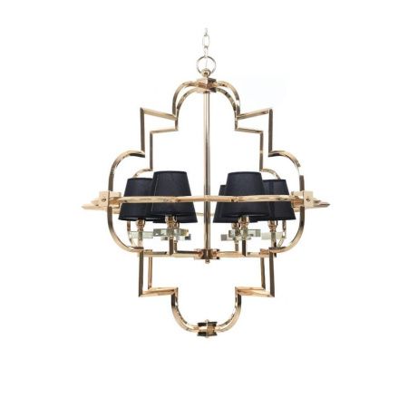 Люстра подвесная Lumina Deco Baltimore (Балтиморе) LDP 8020-6 GD+BK