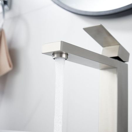 Смеситель для раковины Shevanik S7011L на столешницу сатин