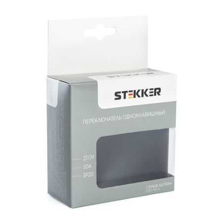 Переключатель 1-клавишный Stekker Катрин 39507