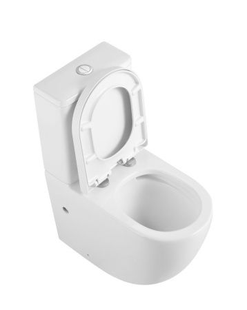 Унитаз-компакт напольный с бачком Iberica Blanca Bilbao alto IB.BLA.121.1B1 белый с сиденьем микролифт безободковый каскадный смыв