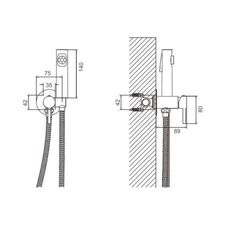 Гигиенический душ со смесителем Belz B804 B55804 хром
