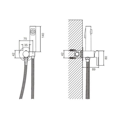 Гигиенический душ со смесителем Belz B804 B55804-5 брашированное золото - фото 3