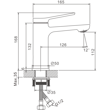 Смеситель BELZ B10572-7 на раковину черный