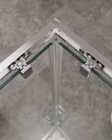 Душевой уголок Cezares MOLVENO MOLVENO-AH-22-130/120-C-Cr-IV 130х120 стекло прозрачное профиль хром глянцевый без поддона